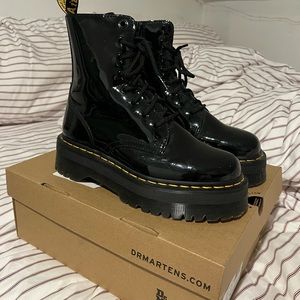 Perfect condition DC. Martens boots black glossy color